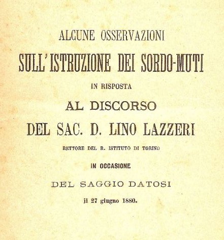 Frontespizio dell'opuscolo di Lino Lazzeri