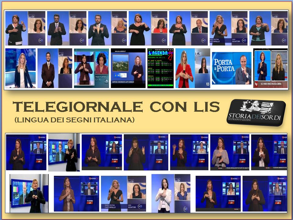Telegiornale RAI con LIS Storia dei Sordi