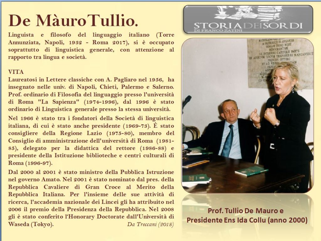 De Mauro Tullio e Ida Collu