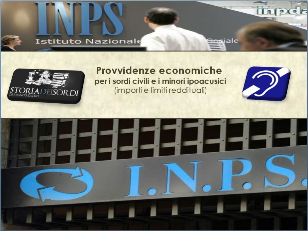 Inps provvidenze economiche per sordi civili e minori ipoacusici