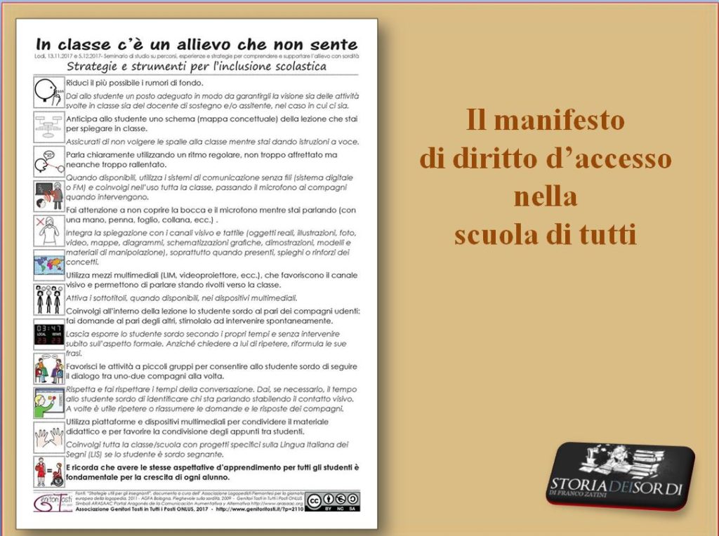 Manifesto di diritto d'accesso nella scuola di tutti