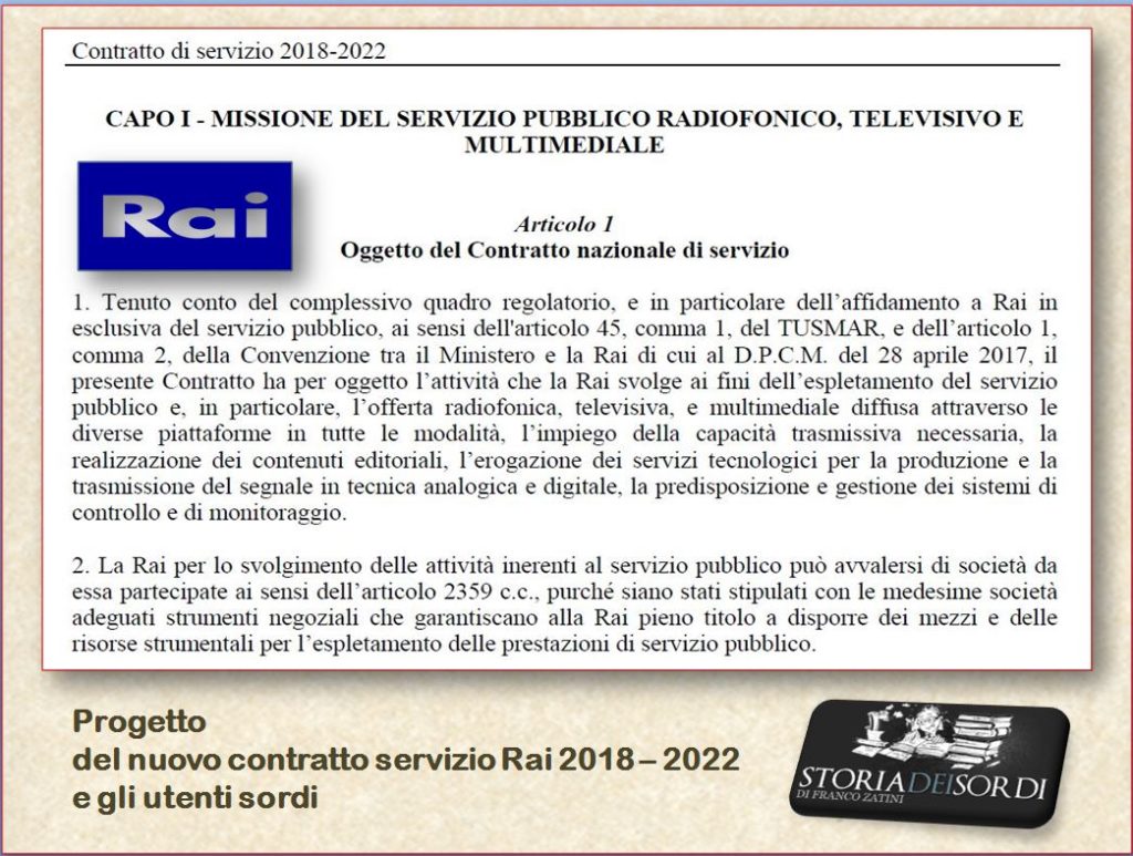 Rai contratto servizio 2018 - 2022