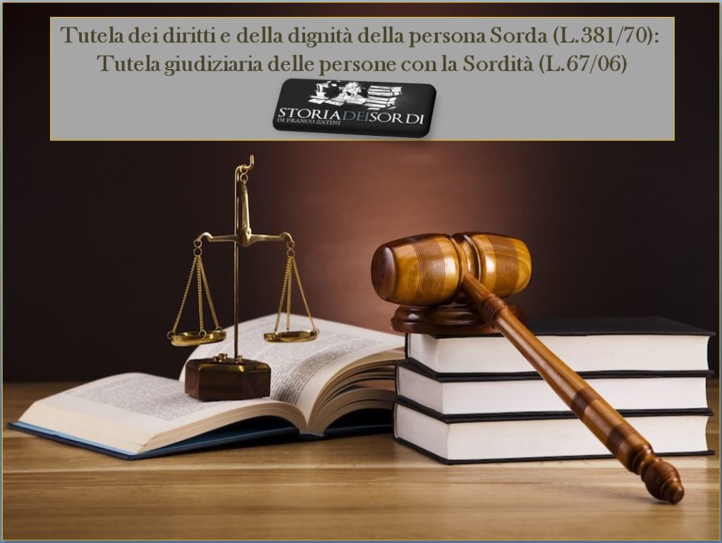 Tutela diritti e dignità persona sorda