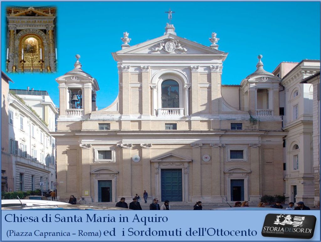 Chiesa di Santa Maria in Aquiro e i sordomuti dell'ottocento