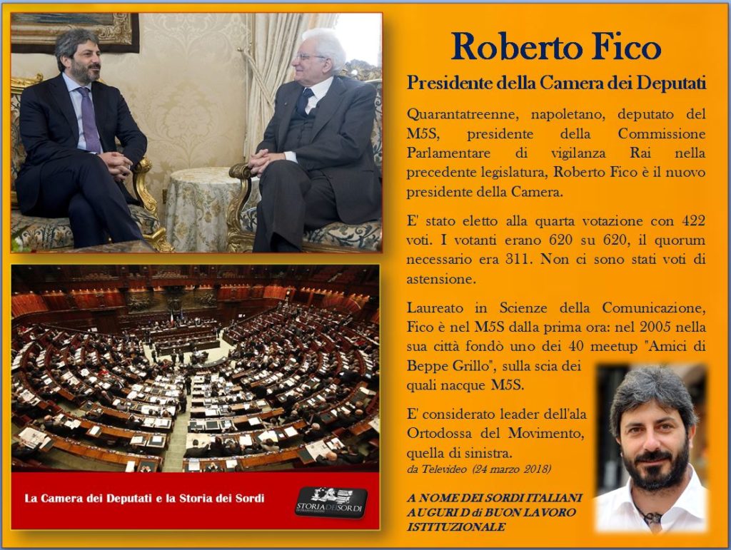 Roberto Fico Presidente Camera dei Deputati