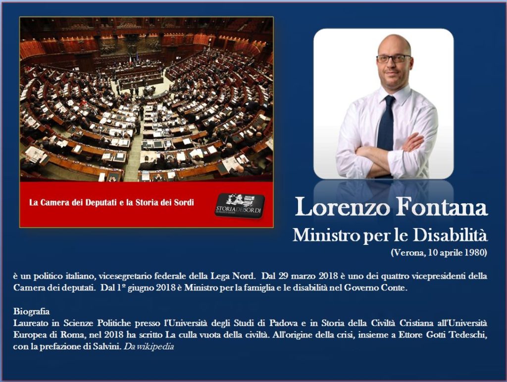 Lorenzo Fontana Ministro per le disabilità