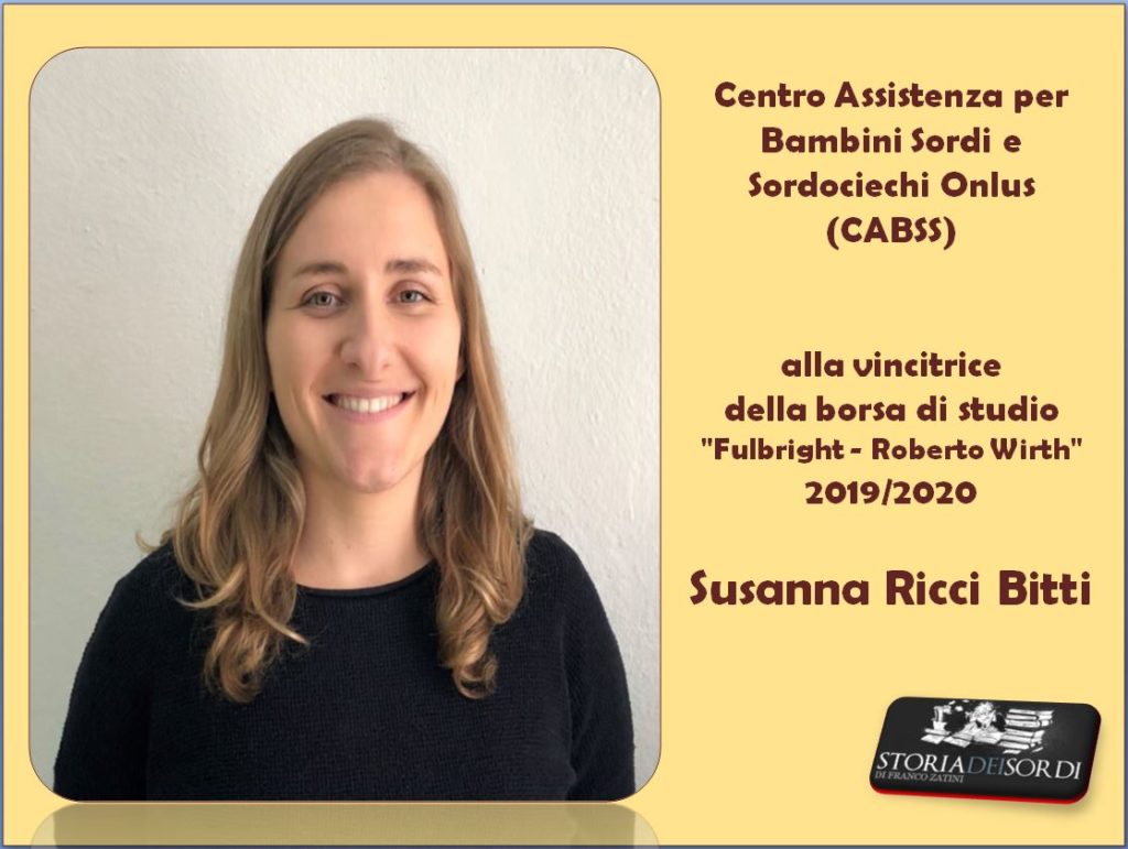 Ricci Bitti Susanna Borsa studio Fulbright Wirthù