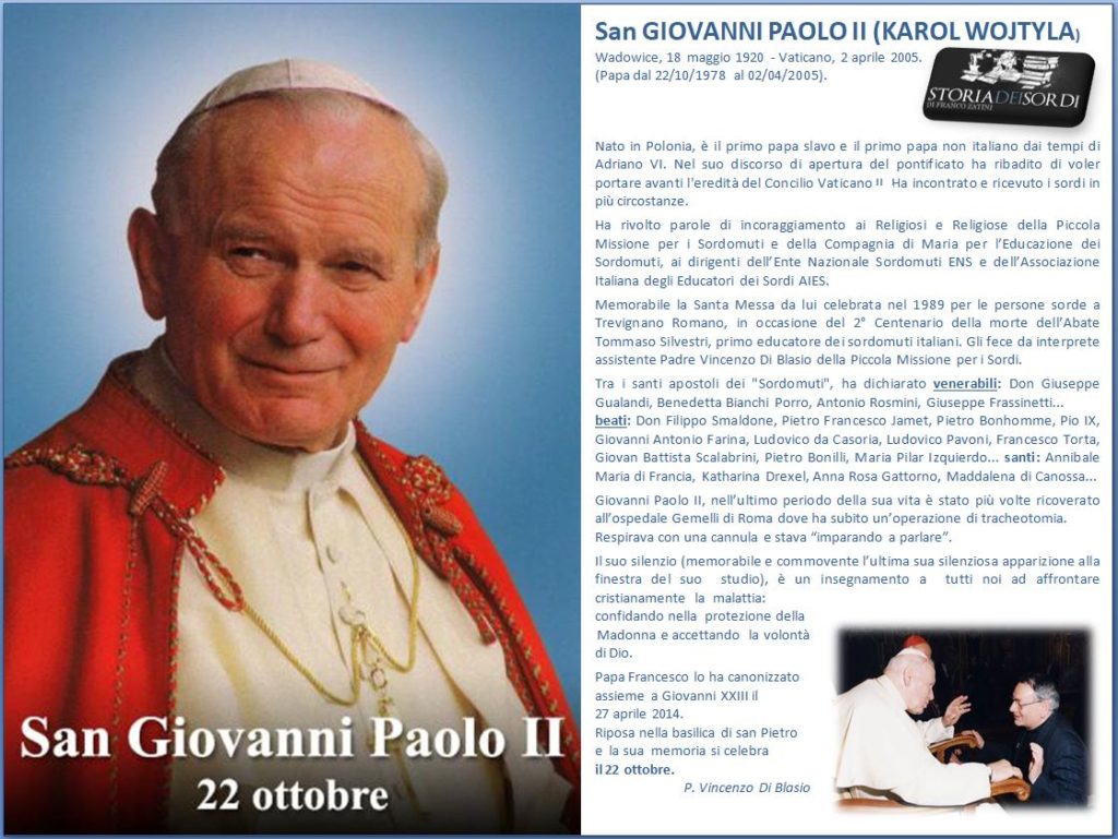 San Giovanni Paolo II 22 ottobre