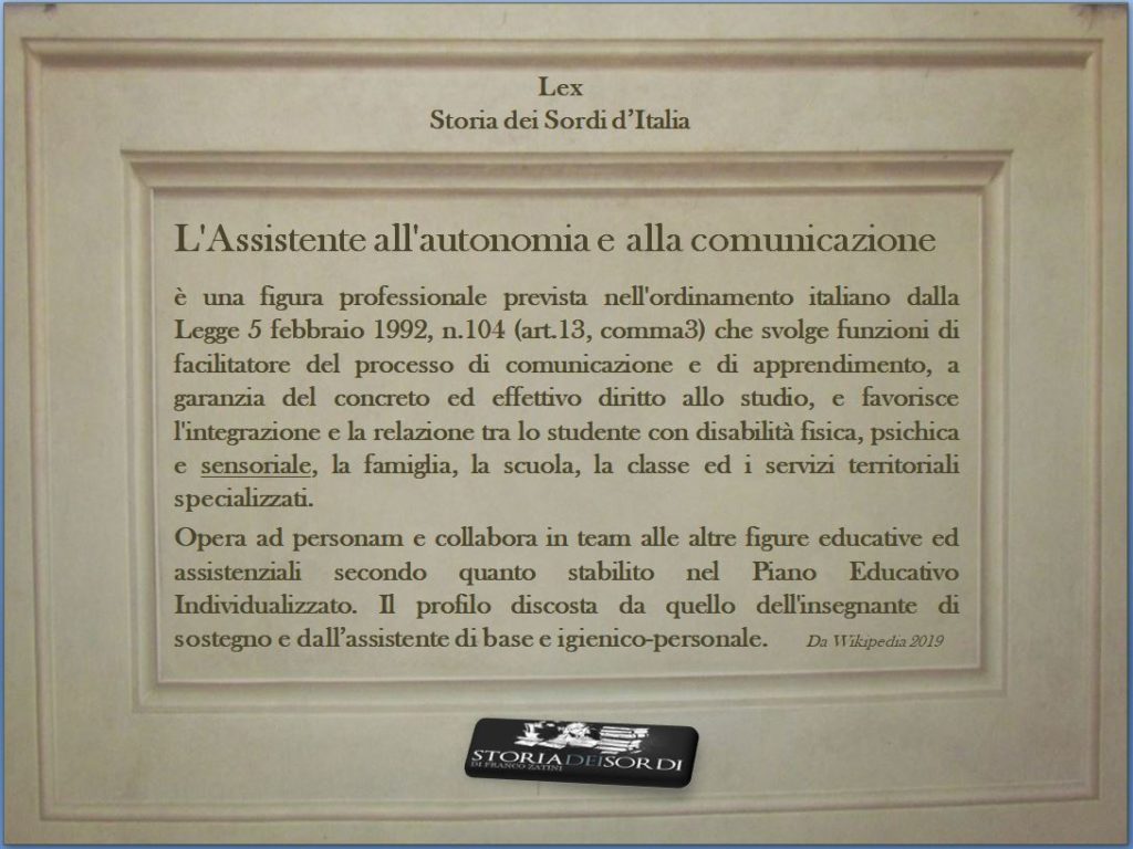 Assistente all'autonomia e alla comunicazione