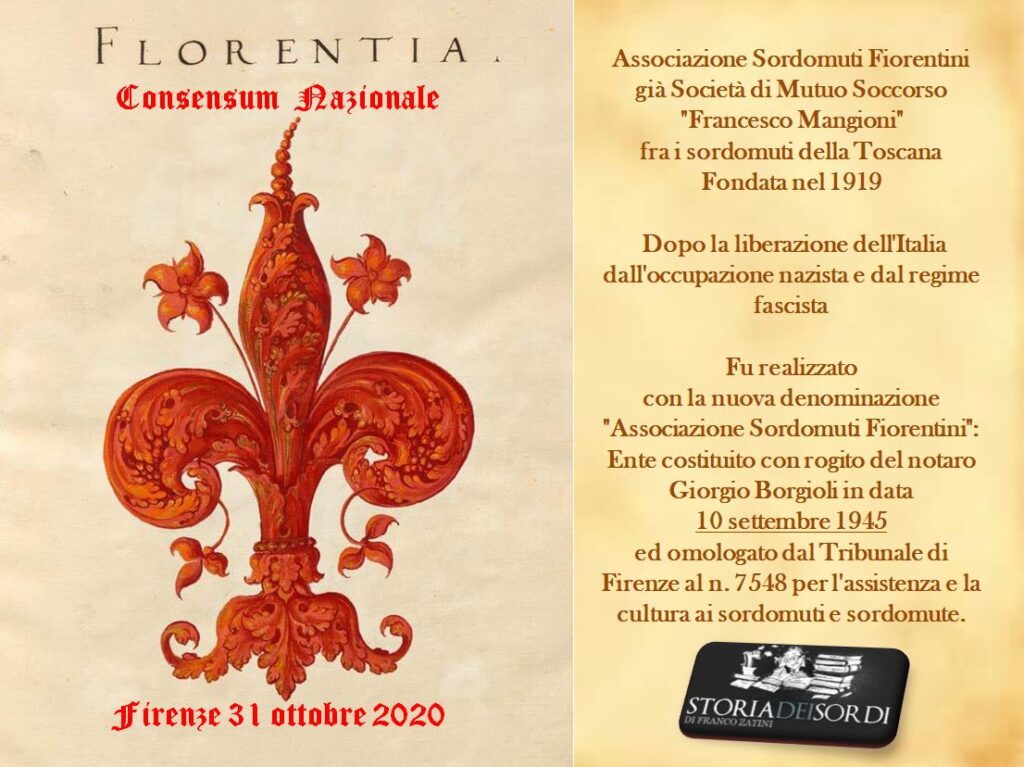 Seminario associazione sordomuti fiorentini 1945