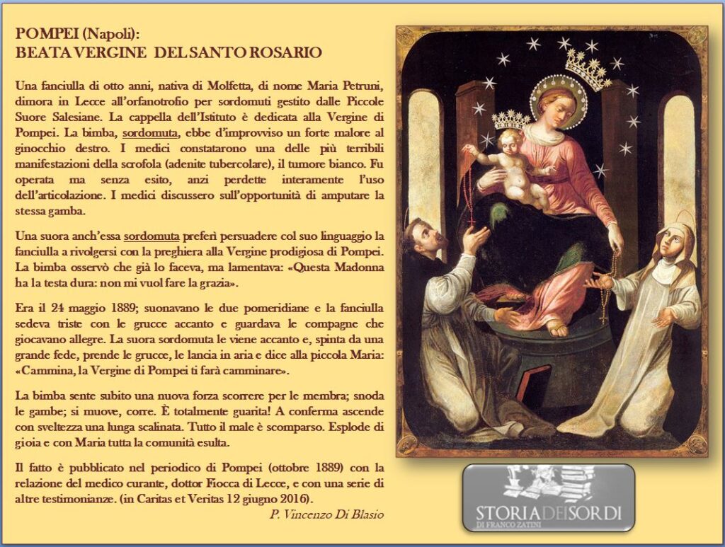 Madonna del Rosario e le sordomute