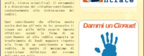 Cinque per mille alle istituzioni che si occupano della sordità e della comunicazione.