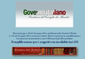 Decreto-Legge n.90 del 24 giugno 2014. Le semplificazioni e le persone con disabilità.