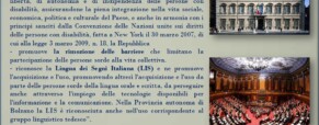 Disposizioni per la promozione della piena partecipazione delle Persone Sorde alla vita collettiva (Newsletter della Storia dei Sordi n. del 14 settembre 2007)