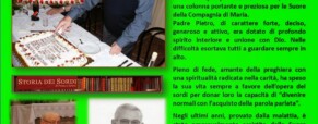 La morte di Padre Pietro Fusi, uno degli educatori dei sordi nel novecento.