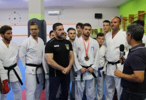 Olimpionico Giovanni Improta intervistato dai giornalisti di Rai Tre