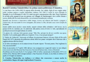 Il ricordo di Santa Caterina Tekakwitha