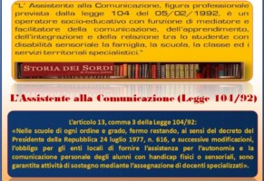 L’assistenza per la comunicazione personale degli alunni sordi