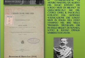 Codice Civile, vecchio articolo 340, e il sordo dell’ottocento: Arturo Maestri.