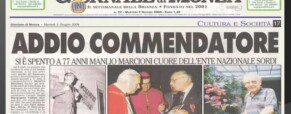 Grave lutto dello storico ENS Manlio Marcioni (Newsletter della Storia dei Sordi n. 697 del 3 giugno 2009)