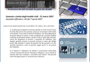 Protezione dei dati sensibili da parte delle persone con disabilità