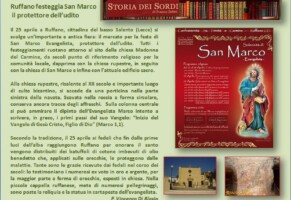 Ruffano festeggia San Marco il protettore dell’udito