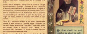 Memoria di Sant’Alberto Magno