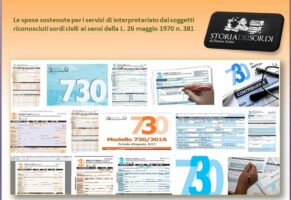 Mod. 730 – Mod. Unico. Spese interpretariato per sordi, sordomuti