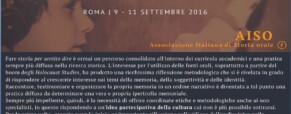 Scuola di storia orale in Lingua dei Segni Roma 9 – 11 settembre 2016