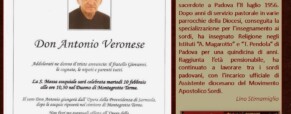 La scomparsa di Don Antonio Veronese.