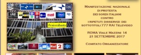 Manifestazione dei Sordi Italiani e Rai